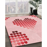 Patterned Red Rug, pat1699rd