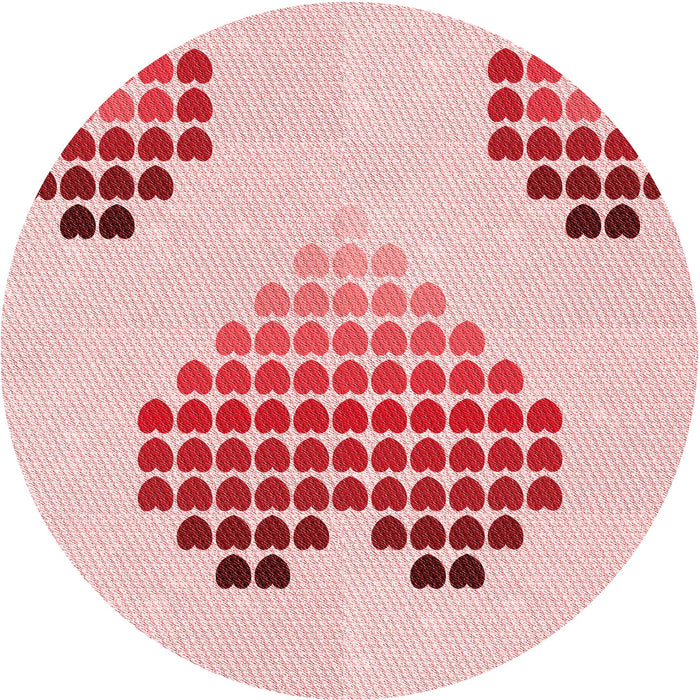 Square Machine Washable Transitional Red Rug in a Living Room, wshpat1699rd