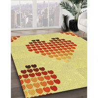 Patterned Orange Rug, pat1699yw