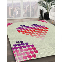 Patterned Raspberry Purple Novelty Rug, pat1699