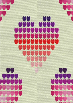 Machine Washable Transitional Raspberry Purple Rug, wshpat1699