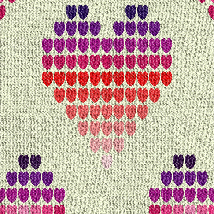 Patterned Raspberry Purple Novelty Rug, pat1699