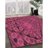 Patterned Violet Red Pink Novelty Rug, pat169