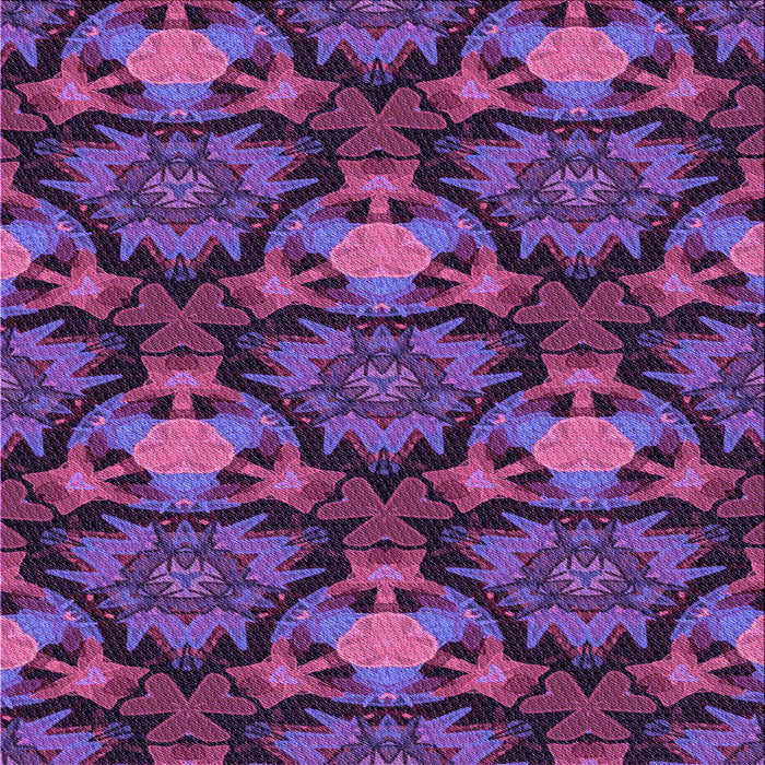 Round Machine Washable Transitional Dark Orchid Purple Rug, wshpat17pur