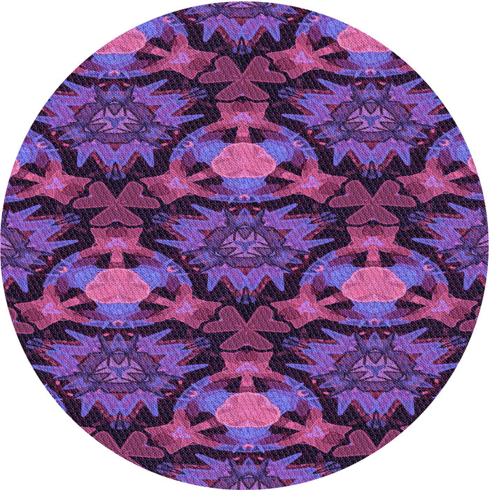Square Patterned Dark Orchid Purple Rug, pat17pur