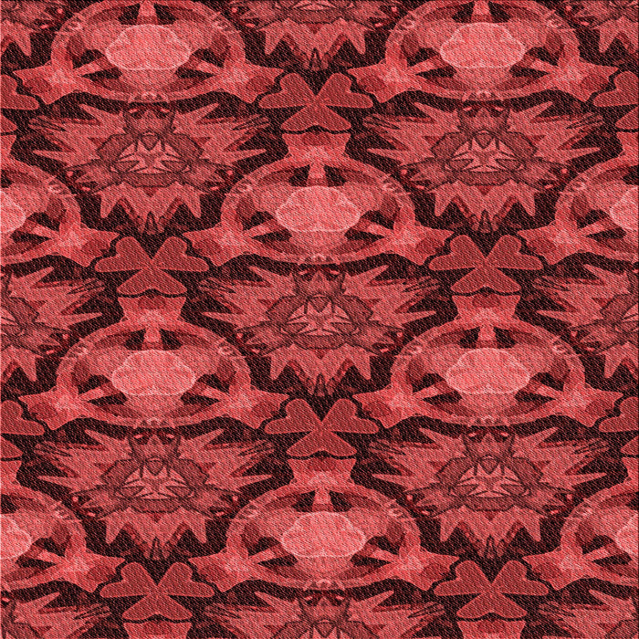 Round Machine Washable Transitional Cranberry Red Rug, wshpat17rd