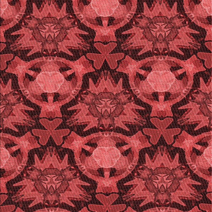 Patterned Cranberry Red Rug, pat17rd