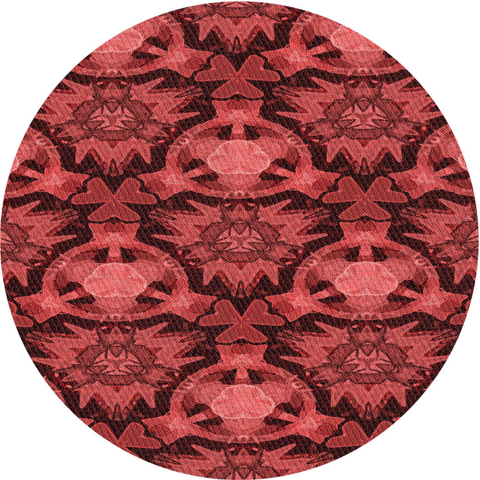 Square Patterned Cranberry Red Rug, pat17rd