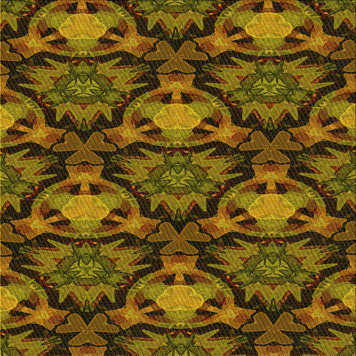 Round Patterned Red Rug, pat17yw