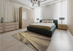 Patterned Brass Green Rug in a Bedroom, pat170brn