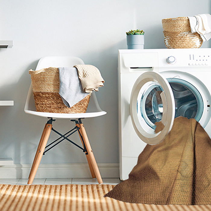 Machine Washable Transitional Orange Rug in a Washing Machine, wshpat170org