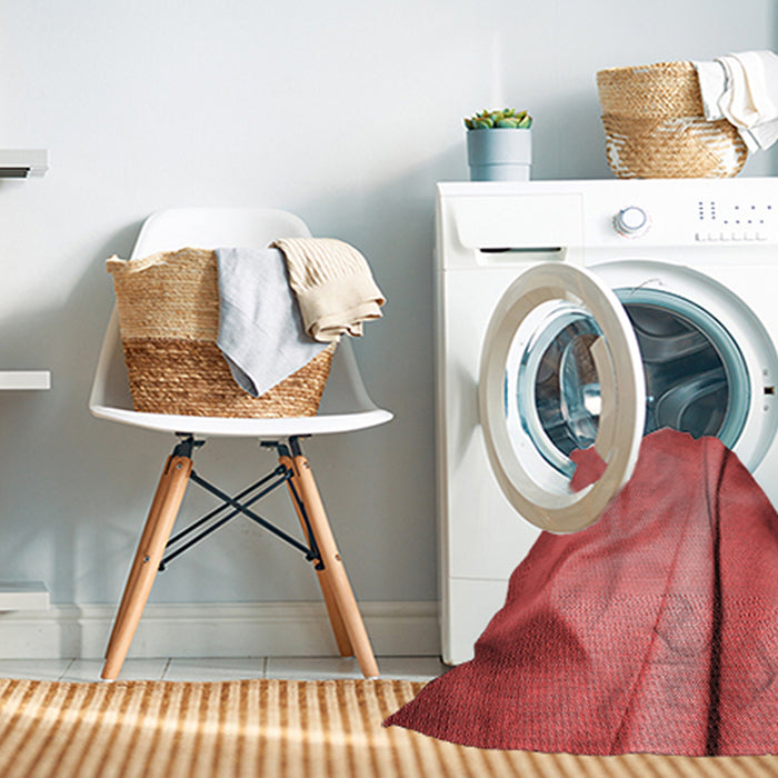 Machine Washable Transitional Red Rug in a Washing Machine, wshpat170rd