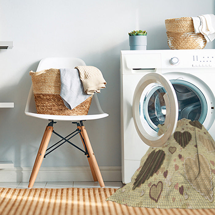 Machine Washable Transitional Copper Brown Rug in a Washing Machine, wshpat1700brn