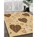 Machine Washable Transitional Mustard Yellow Rug in a Family Room, wshpat1700org