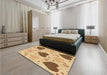 Patterned Mustard Yellow Rug in a Bedroom, pat1700org