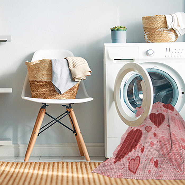 Machine Washable Transitional Red Rug in a Washing Machine, wshpat1700rd