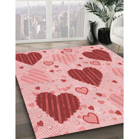 Patterned Red Rug, pat1700rd