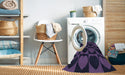 Machine Washable Transitional Purple Sage Bush Purple Rug in a Washing Machine, wshpat1701blu