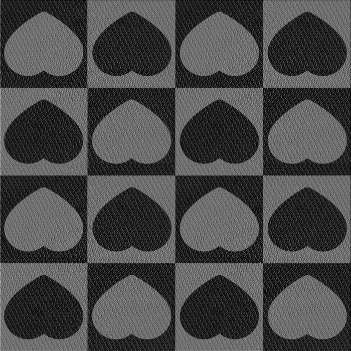 Round Patterned Midnight Gray Rug, pat1701gry