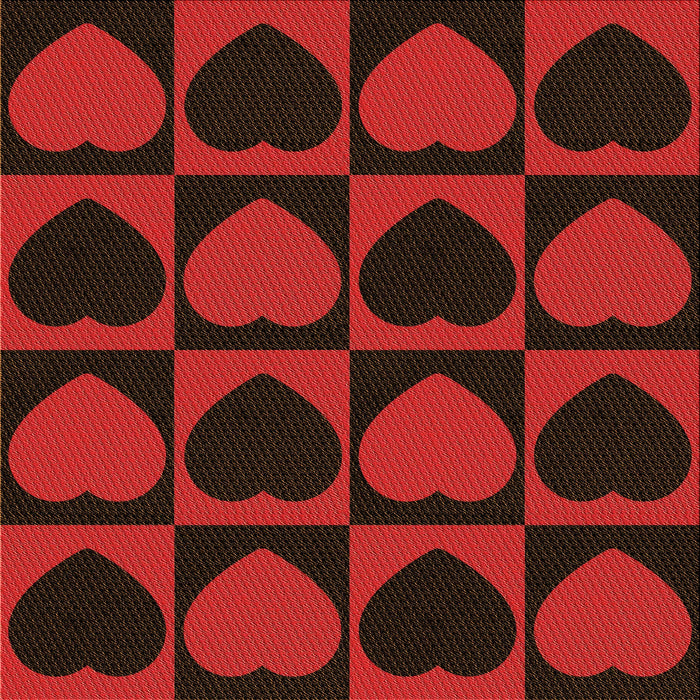 Round Patterned Tomato Red Rug, pat1701org