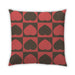 Front View of Patterned Square Tomato Red Throw Pillow, 18 inch by 18 inch, pwpat1701org