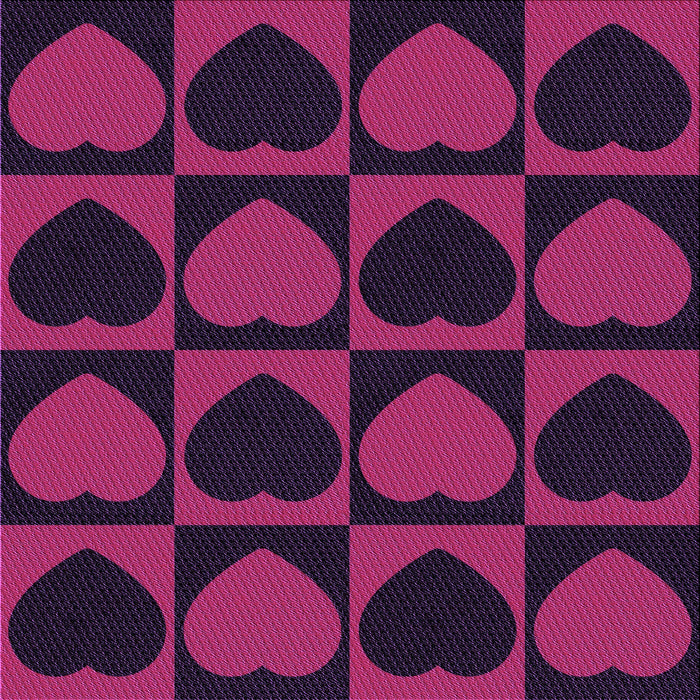 Round Patterned Deep Pink Rug, pat1701pur