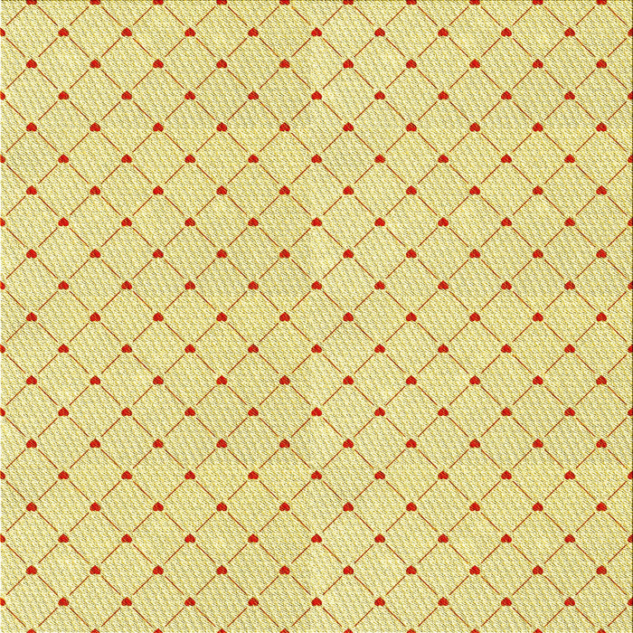 Round Patterned Yellow Rug, pat1702yw