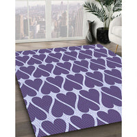 Patterned Purple Mimosa Purple Rug, pat1703blu