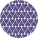 Square Patterned Purple Mimosa Purple Rug, pat1703blu