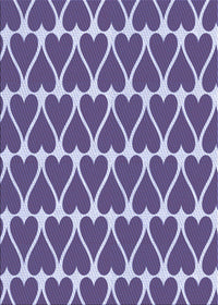 Machine Washable Transitional Purple Mimosa Purple Rug, wshpat1703blu
