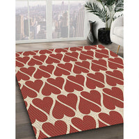 Patterned Red Rug, pat1703brn