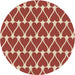 Square Patterned Red Rug, pat1703brn