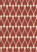 Patterned Red Rug, pat1703brn