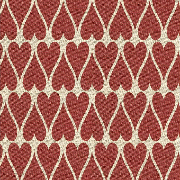 Patterned Red Rug, pat1703brn
