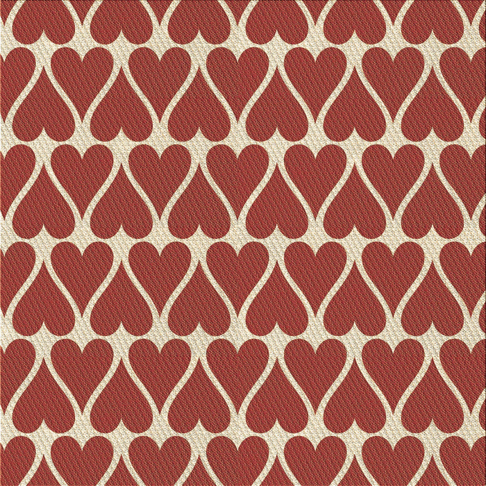 Round Patterned Red Rug, pat1703brn