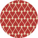 Square Patterned Red Rug, pat1703org