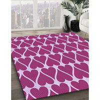 Patterned Violet Purple Rug, pat1703pur