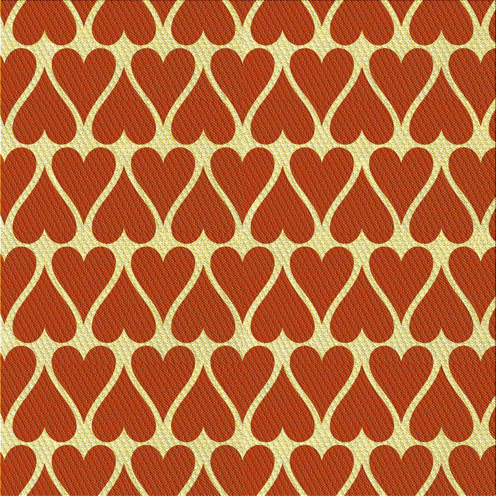 Round Patterned Orange Rug, pat1703yw