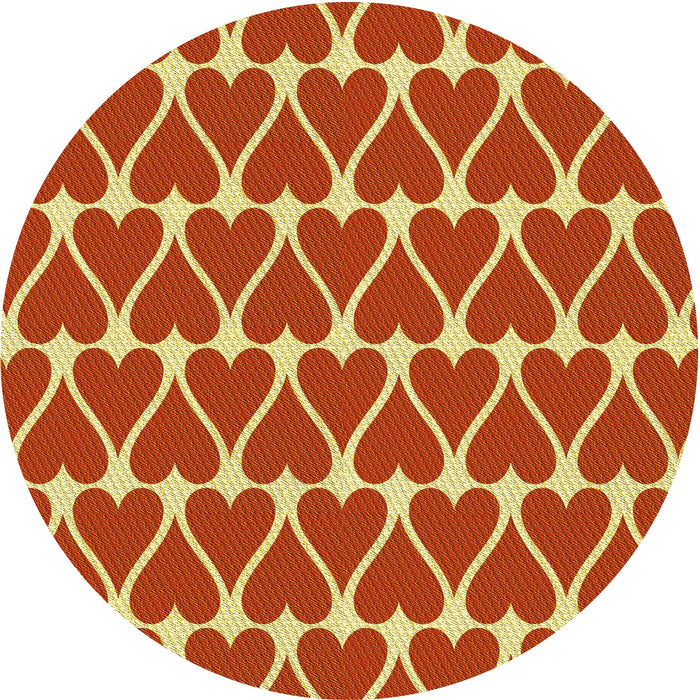 Square Patterned Orange Rug, pat1703yw