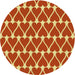 Square Patterned Orange Rug, pat1703yw