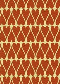 Machine Washable Transitional Orange Rug, wshpat1703yw