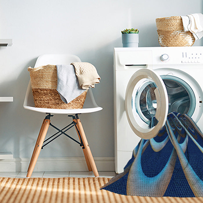 Machine Washable Transitional Silk Blue Rug in a Washing Machine, wshpat1704lblu