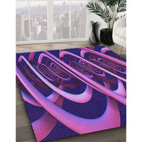 Patterned Indigo Purple Rug, pat1704pur