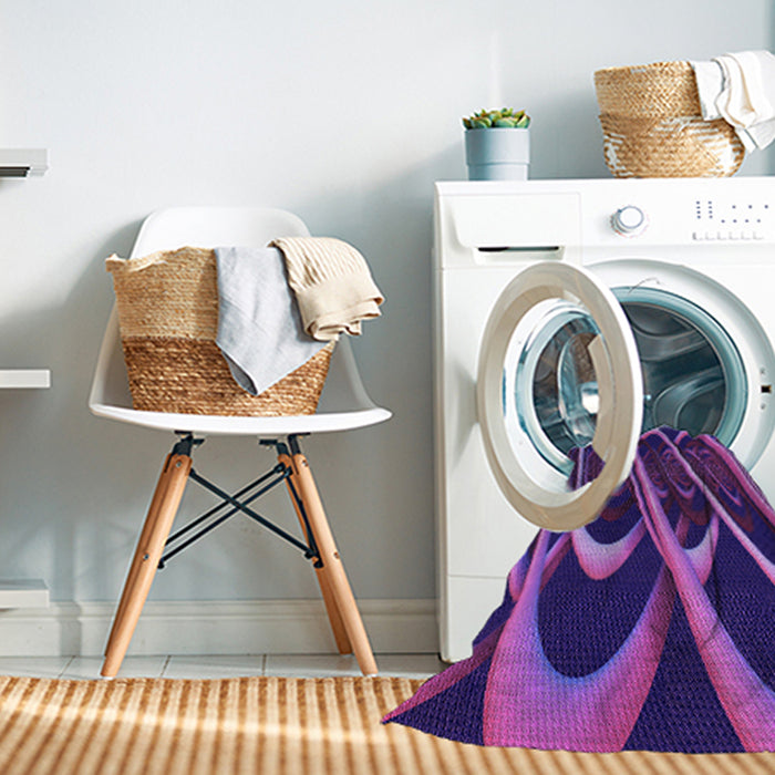 Machine Washable Transitional Indigo Purple Rug in a Washing Machine, wshpat1704pur