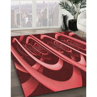 Patterned Red Rug, pat1704rd