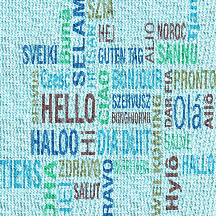 Patterned Electric Blue Rug, pat1705lblu