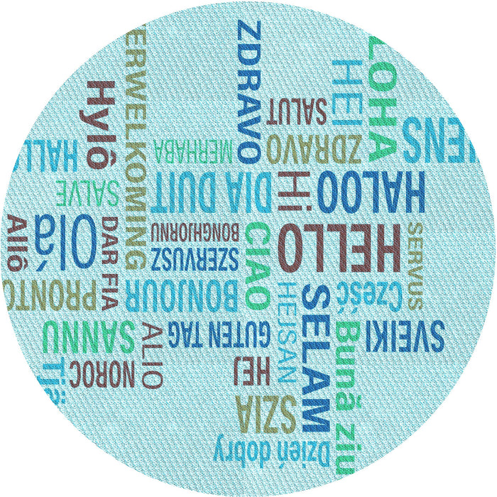 Square Patterned Electric Blue Rug, pat1705lblu