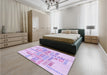 Patterned Purple Rug in a Bedroom, pat1705pur