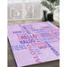 Machine Washable Transitional Purple Rug in a Family Room, wshpat1705pur