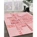 Machine Washable Transitional Light Rose Pink Rug in a Family Room, wshpat1705rd